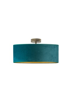 Lampa sufitowa WENECJA VELUR fi - 50 cm kolor zieleń butelkowa  ze złotym wnętrzem ze sklepu Lysne w kategorii Lampy sufitowe - zdjęcie 181816786