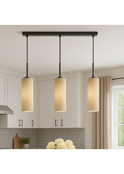 Beżowa lampa wisząca do jadalni BORNEO z regulacją wysokości ze sklepu Lysne w kategorii Lampy wiszące - zdjęcie 181817036