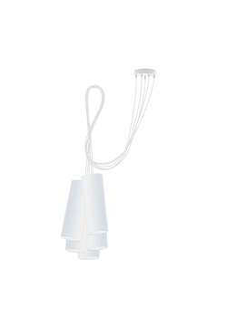 Biała lampa wisząca pająk z 5 ramionami VIZELA T5 ze sklepu Lysne w kategorii Lampy wiszące - zdjęcie 181817698