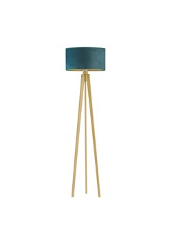 Designerska lampa stojąca na drewnianym trójnogu MIAMI VELUR ze sklepu Lysne w kategorii Lampy podłogowe - zdjęcie 181817945