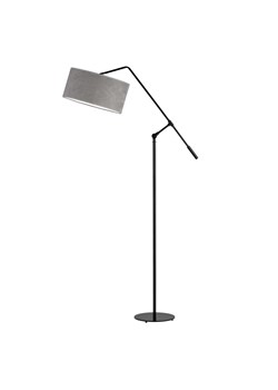 Czarna lampa podłogowa z ruchomym ramieniem LIBERIA VELUR ze sklepu Lysne w kategorii Lampy podłogowe - zdjęcie 181819269