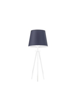 Nowoczesna lampka na stolik tripod BERGEN w biało-granatowej kolorystyce ze sklepu Lysne w kategorii Lampy stołowe - zdjęcie 181819575