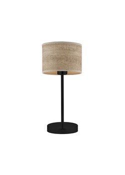 Czarna lampka na stolik nocny NICEA ECO z designerskim abażurem ze sklepu Lysne w kategorii Lampy stołowe - zdjęcie 181820389