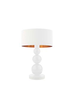 Biała lampa stołowa z abażurem HONOLULU GOLD ze sklepu Lysne w kategorii Lampy stołowe - zdjęcie 181820415