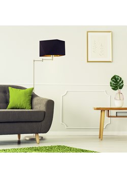 Lampa stojąca do salonu SANTIAGO GOLD na chromowanym stelażu ze sklepu Lysne w kategorii Lampy podłogowe - zdjęcie 181820496