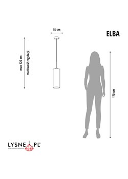 Szara lampa wisząca do kuchni tuba ELBA ze sklepu Lysne w kategorii Lampy wiszące - zdjęcie 181821378
