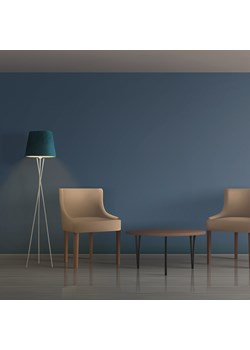 Trójnożna lampa stojąca do salonu TOKIO VELUR z włącznikiem nożnym ze sklepu Lysne w kategorii Lampy podłogowe - zdjęcie 181821626