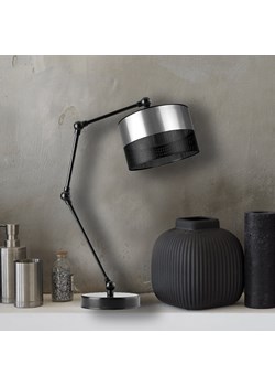 Lampa stołowa glamour do salonu ASMARA GLAM w kolorze czarno-srebrnym ze sklepu Lysne w kategorii Lampy stołowe - zdjęcie 181822356