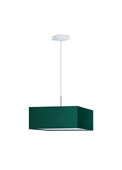 Kwadratowa lampa wisząca do salonu z zielonobutelkowym kloszem BOGOTA - kolor zieleń butelkowa ze sklepu Lysne w kategorii Lampy wiszące - zdjęcie 181822617