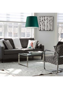 Nowoczesna lampa wisząca do salonu w stylu japandi SARI - kolor zieleń butelkowa ze sklepu Lysne w kategorii Lampy wiszące - zdjęcie 181822817