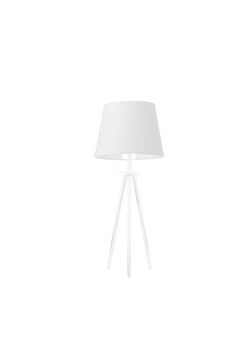 Biała lampka nocna LED na trójnogu do sypialni BERGEN ze sklepu Lysne w kategorii Lampy stołowe - zdjęcie 181822847