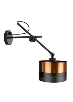 Regulowana lampa ścienna HAMILTON GLAM kinkiet czarno-miedziany w stylu glamour ze sklepu Lysne w kategorii Lampy ścienne - zdjęcie 181822896
