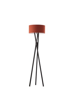 Czarna lampa podłogowa na trzech nogach z drewnianymi elementami ELX ze sklepu Lysne w kategorii Lampy podłogowe - zdjęcie 181822995