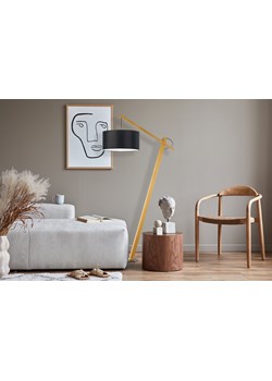 Elegancka lampa podłogowa drewniana TORINO do czytania w salonie ze sklepu Lysne w kategorii Lampy podłogowe - zdjęcie 181823217