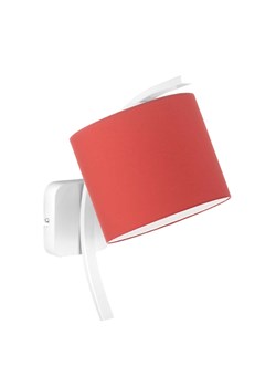 Biała lampa ścienna z czerwonym abażurem TEKSAS ze sklepu Lysne w kategorii Lampy ścienne - zdjęcie 181823745
