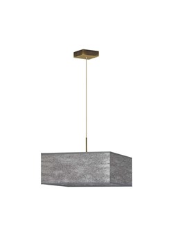 Designerska lampa wisząca nad stół z kwadratowym abażurem 40x40 cm BOGOTA - kolor szary melanż ze sklepu Lysne w kategorii Lampy wiszące - zdjęcie 181825328