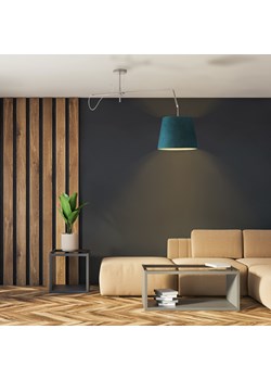Srebrna lampa sufitowa na wysięgniku ruchomym OVIEDO VELUR ze sklepu Lysne w kategorii Lampy sufitowe - zdjęcie 181825816