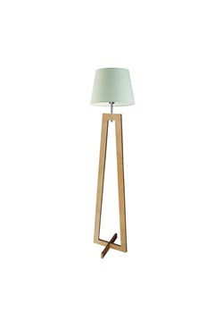 Drewniana lampa podłogowa do pokoju dziecka z miętowym kloszem KOS ze sklepu Lysne w kategorii Lampy dziecięce - zdjęcie 181826069