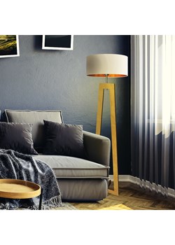 Lampa stojąca podłogowa drewniana BALI GOLD ze sklepu Lysne w kategorii Lampy podłogowe - zdjęcie 181826749