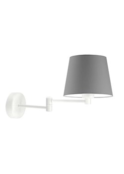 Skandynawska lampa ścienna na wysięgniku LUGO w biało-szarej kolorystyce ze sklepu Lysne w kategorii Lampy ścienne - zdjęcie 181829446