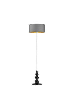 Lampa podłogowa skandynawska ROMA GOLD z szarym abażurem ze sklepu Lysne w kategorii Lampy podłogowe - zdjęcie 181829456
