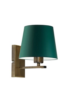 Elegancki kinkiet ścienny LED do salonu HVAR z abażurem zieleń butelkowa ze sklepu Lysne w kategorii Lampy ścienne - zdjęcie 181829909