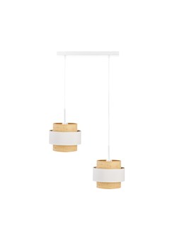 Podwójna lampa wisząca do kuchni z abażurami z rattanu MADERA BOHO ze sklepu Lysne w kategorii Lampy wiszące - zdjęcie 181830428