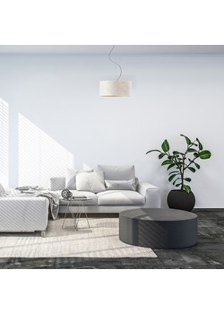 Biała lampa wisząca z abażurem a la marmur HAJFA MARMUR fi - 40 cm - kolor biały ze sklepu Lysne w kategorii Lampy wiszące - zdjęcie 181830566