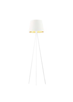 Biała lampa stojąca z abażurem ze złotym wnętrzem RENO GOLD ze sklepu Lysne w kategorii Lampy podłogowe - zdjęcie 181831078