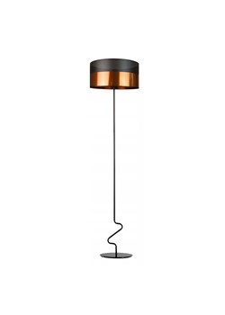 Czarna lampa podłogowa z miedzianym kloszem JERSEY GLAM w stylu glamour ze sklepu Lysne w kategorii Lampy podłogowe - zdjęcie 181831159