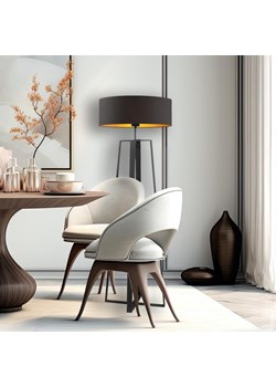 Czarna lampa podłogowa do salonu MOSS GOLD ze sklepu Lysne w kategorii Lampy podłogowe - zdjęcie 181831175