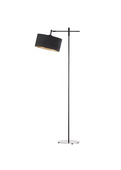 Czarno złota lampa podłogowa z welurowym abażurem MELTON VELUR ze sklepu Lysne w kategorii Lampy podłogowe - zdjęcie 181831817