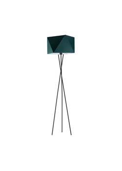 Czarna lampa podłogowa na trójnogu do sypialni DAKAR z abażurem w kolorze butelkowej zieleni ze sklepu Lysne w kategorii Lampy podłogowe - zdjęcie 181832686