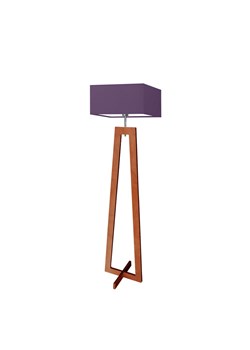 Geometryczna lampa stojąca z drewna do salonu JAWA ze sklepu Lysne w kategorii Lampy podłogowe - zdjęcie 181833855