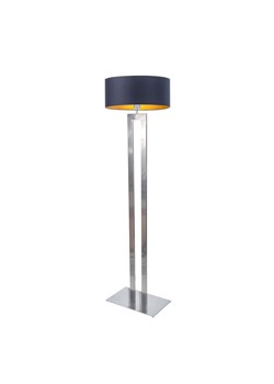 Nowoczesna srebrna lampa podłogowa z granatowym abażurem KALIFORNIA GOLD ze sklepu Lysne w kategorii Lampy podłogowe - zdjęcie 181834305