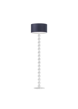 Biała lampa podłogowa z granatowym abażurem GIZA ze sklepu Lysne w kategorii Lampy podłogowe - zdjęcie 181834869