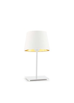 Biała lampka nocna stołowa nowoczesna GENUA GOLD ze sklepu Lysne w kategorii Lampy stołowe - zdjęcie 181835108