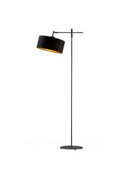 Czarna lampa podłogowa z abażurem MELTON GOLD ze sklepu Lysne w kategorii Lampy podłogowe - zdjęcie 181836088