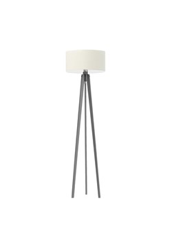 Drewniana lampa podłogowa z abażurem ecru MIAMI ze sklepu Lysne w kategorii Lampy podłogowe - zdjęcie 181836559