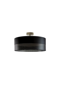 Lampa sufitowa WENECJA GLAM fi - 40 cm - kolor czarny z czarnym ażurem ze sklepu Lysne w kategorii Lampy sufitowe - zdjęcie 181838286