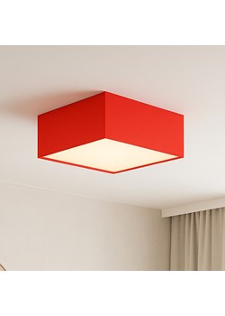 Czerwona lampa sufitowa z kwadratowym kloszem 40x40 cm ALABAMA ze sklepu Lysne w kategorii Lampy sufitowe - zdjęcie 181838829