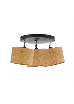 Lampa sufitowa na wysięgniku DAKOTA BOHO z regulowanymi kloszami z rattanu ze sklepu Lysne w kategorii Lampy sufitowe - zdjęcie 181838869