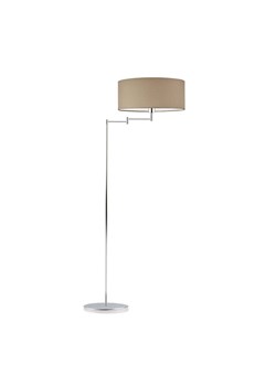 Regulowana lampa stojąca do czytania CANCUN z beżowym kloszem i chromowanym stelażu ze sklepu Lysne w kategorii Lampy podłogowe - zdjęcie 181839219