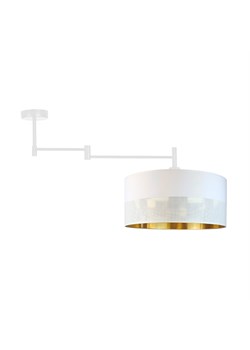 Biała lampa sufitowa na wysięgniku RANGUN GLAM ze sklepu Lysne w kategorii Lampy sufitowe - zdjęcie 181839308