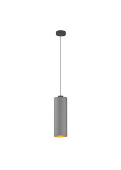 Lampa wisząca tuba z szarym abażurem DENVER GOLD ze sklepu Lysne w kategorii Lampy wiszące - zdjęcie 181840165