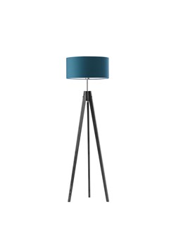 Drewniana lampa stojąca z abażurem w kolorze morskim HAITI ze sklepu Lysne w kategorii Lampy podłogowe - zdjęcie 181841037