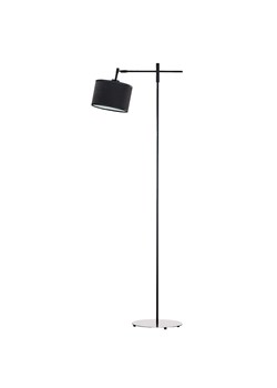 Czarna lampa stojąca regulowana z abażurem na wysięgniku SERES VELUR ze sklepu Lysne w kategorii Lampy podłogowe - zdjęcie 181841646