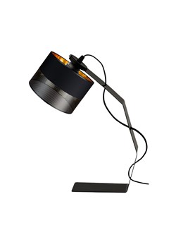Czarna lampka biurowa z abażurem glamour LED HAGA GLAM ze sklepu Lysne w kategorii Lampy stołowe - zdjęcie 181841767