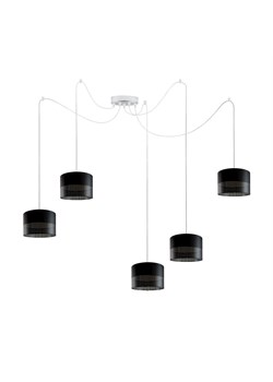 5-punktowa lampa wisząca pająk WAIKIKI W5 GLAM czarny ażur ze sklepu Lysne w kategorii Lampy wiszące - zdjęcie 181841889