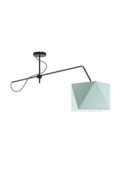 Czarna lampa sufitowa do pokoju dziecięcego z regulowanym ramieniem BUFFALO z miętowym abażurem ze sklepu Lysne w kategorii Lampy dziecięce - zdjęcie 181841989